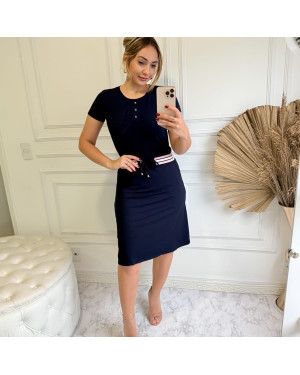 Vestido Midi em Viscolycra Premium com Amarra | Moda Evangelica